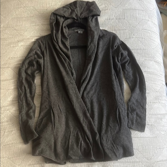 Vince Gray Cardigan Sweater with Wrap Design - Picture 2 of 7